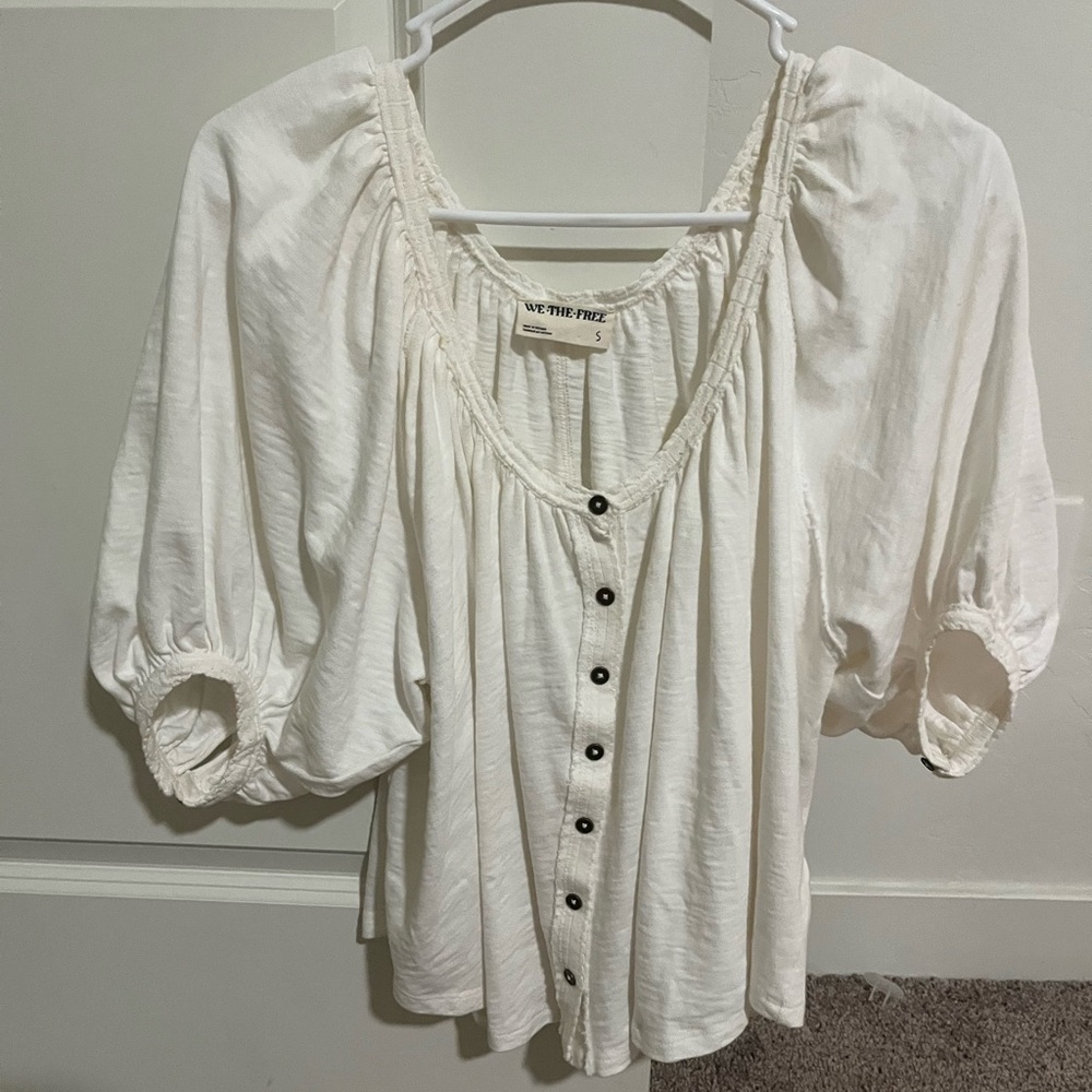 Free People We The Free Cream Sunset Tee